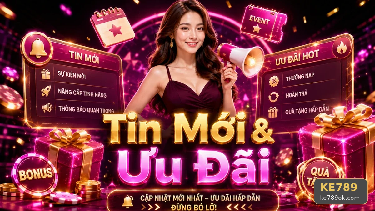 Khuyến Mãi KE789: Đọc Chi Tiết Giao Diện Tin Mới Và Ưu Đãi – Kiểm Tra Thời Hạn, Đối Tượng Áp Dụng Và Giới Hạn Nhận Thưởng Qua Góc Kiểm Chứng Theo Tên Miền ke789ok.com